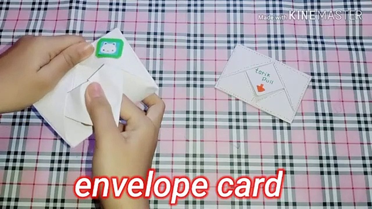 kartu ucapan dengan kertas origami