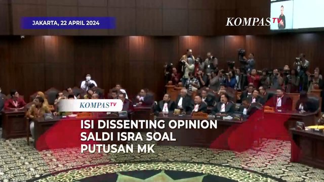 [FULL] Dissenting Opinion Hakim MK Saldi Isra soal Putusan Sengketa Pilpres, Singgung Bansos