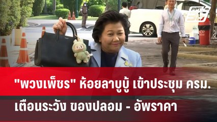 "พวงเพ็ชร" ห้อยลาบูบู้ เข้าประชุม ครม. เตือนระวัง ของปลอม - อัพราคา  | เที่ยงทันข่าว | 23 เม.ย. 67