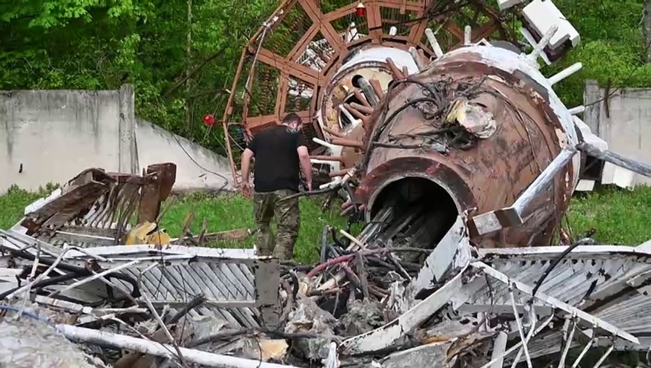 Fernsehturm in Charkiw nach Angriff eingestürzt