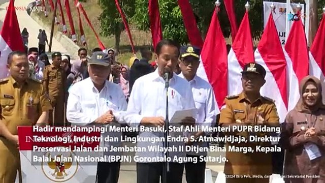 Penanganan Lima Ruas Jalan Daerah di Gorontalo Diresmikan Presiden Jokowi