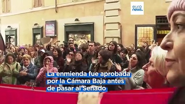 Manifestaciones en Roma en defensa del derecho al aborto