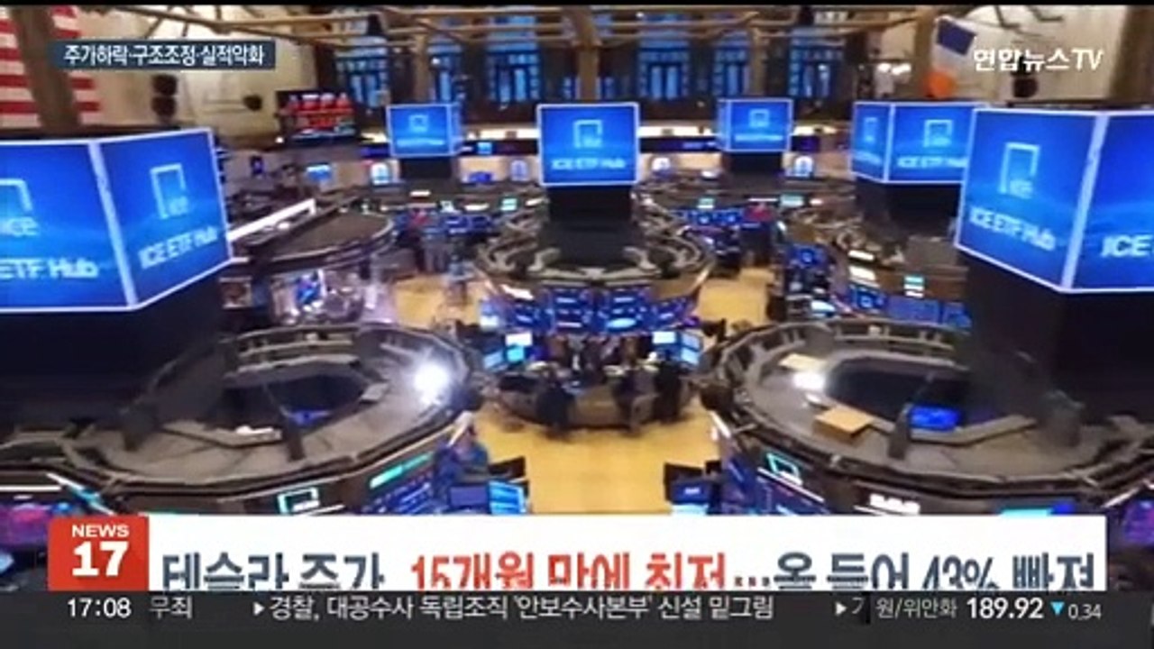 테슬라 주가, 15개월 만에 최저…올해 들어 43% 빠져