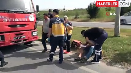 Lastiği patlayan kamyon faciaya neden oluyordu