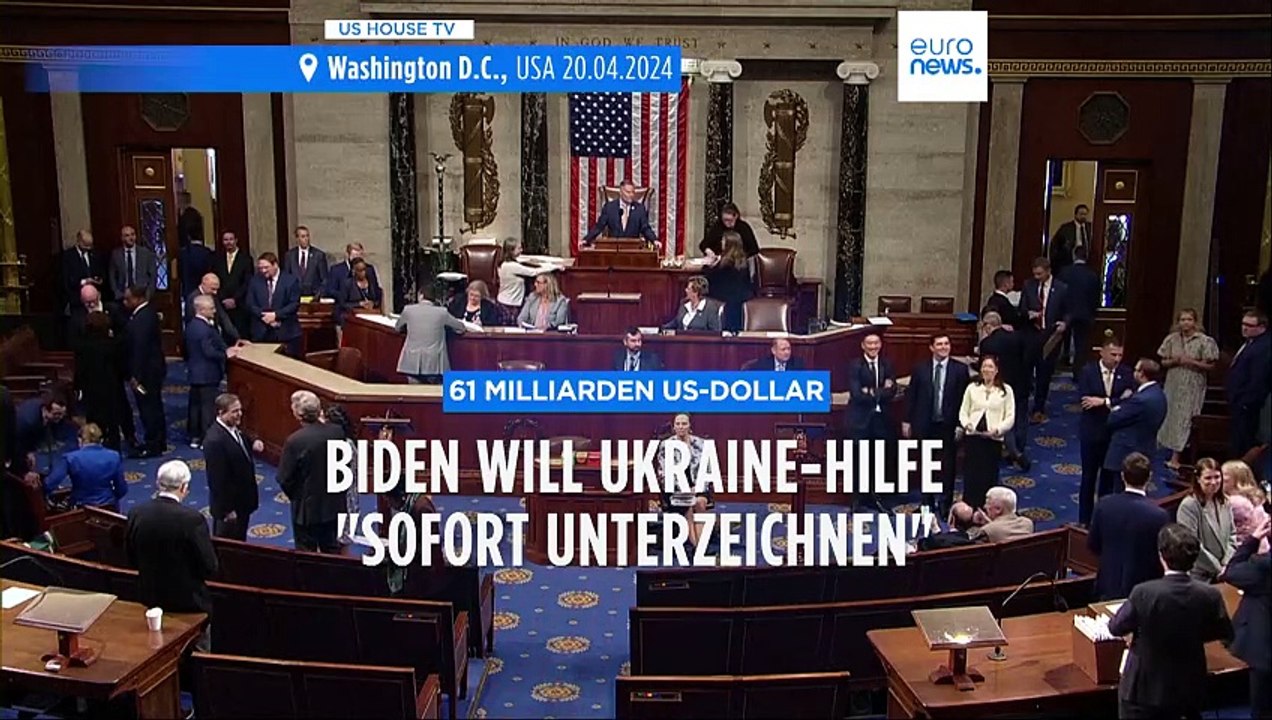 57 Mrd Euro Ukraine-Hilfe: Biden will 'sofort unterzeichnen'