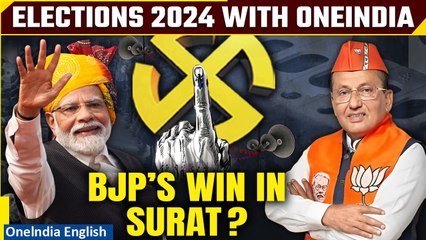 BJP's Mukesh Dalal Seals Victory in Surat Lok Sabha as Rivals Withdraw Nominations | Oneindia News