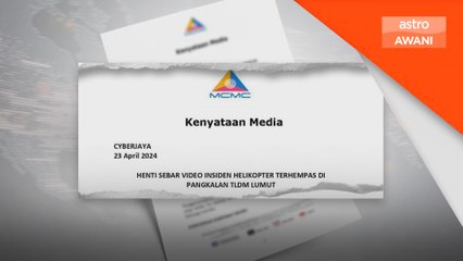 MCMC nasihat tidak muat naik dan padam video