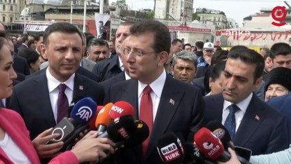 Taksim'de 23 Nisan töreni düzenlendi... İBB Başkanı Ekrem İmamoğlu: "Umarım bu memleketin çocuklarına mahcup olmayan yöneticiler oluruz"