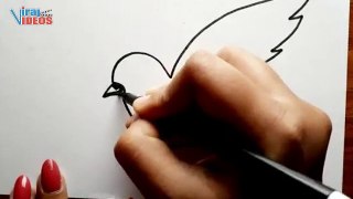 Hogyan rajzoljunk galambot | Galamb rajz | Galambrajz lépésről lépésre
