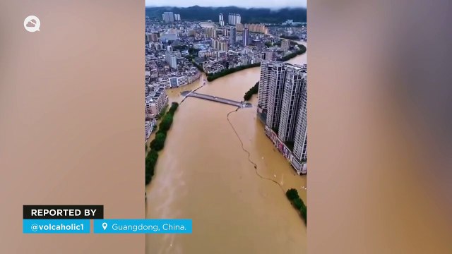 Unprecedented floods in Guangdong, China.