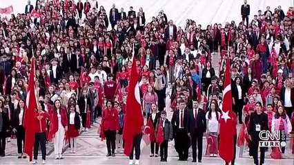 Türkiye 23 Nisan'ı kutluyor... Anıtkabir'de 23 Nisan töreni