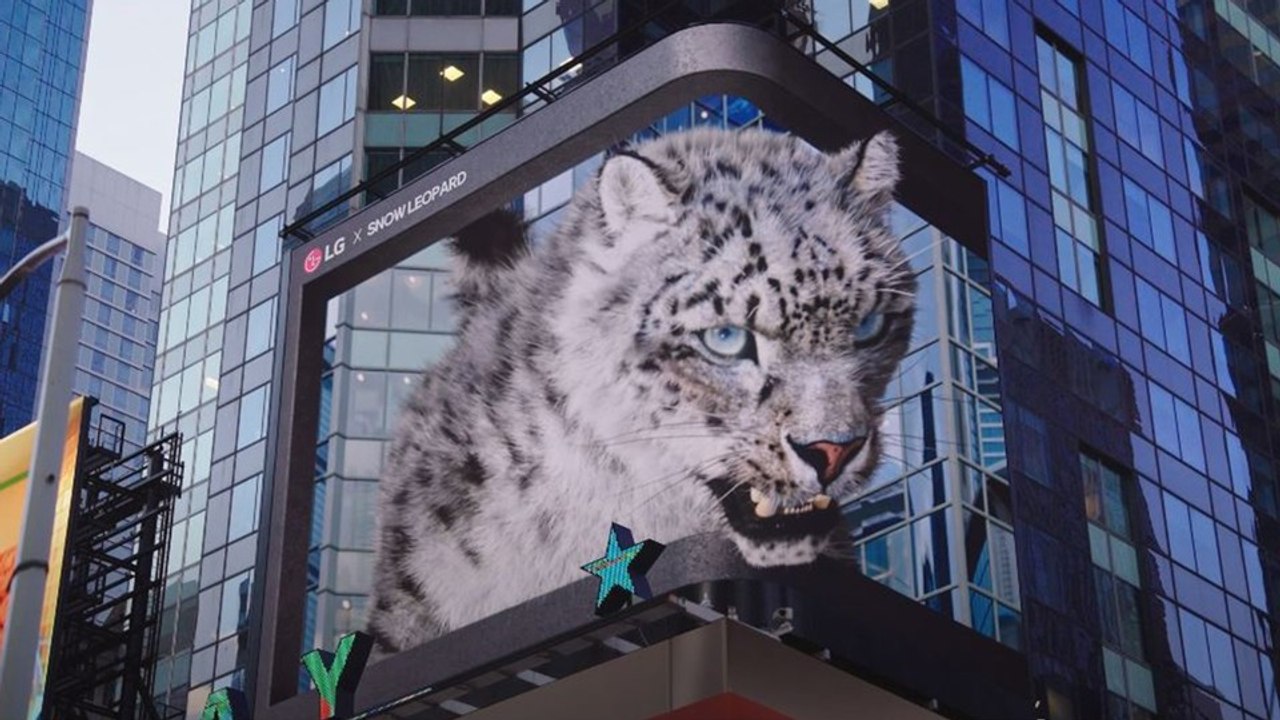 LG zeigt zum Earth Day richtig coole 3D-Animation auf dem Times Square