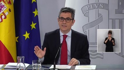Félix Bolaños: "Hay que poner todos los medios para reparar los daños sufridos por las víctimas"
