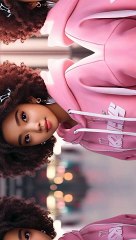 Pretty girl in afro hair