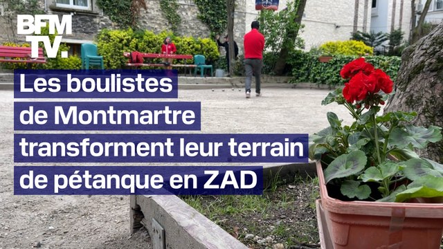 Les boulistes de Montmartre transforment leur terrain de pétanque en ZAD