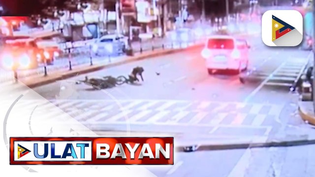 Salpukan ng van at motorsiklo sa Maynila, nahagip sa CCTV camera