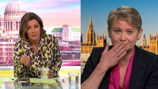 Labour MP Yvette Cooper swears live on Good Morning Britain Rwanda debate as Susanna Reid forced to apologise