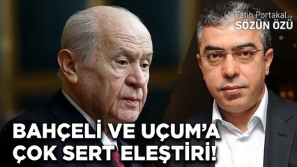 AK PARTİNİN ESKİ BAKANI BAHÇELİ VE MEHMET UÇUM’A ANLADIĞI DİLDEN ÇOK SERT ELEŞTİRDİ!