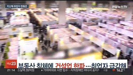 부동산 침체에 건설업 '한파'…관련업종 취업자 급감