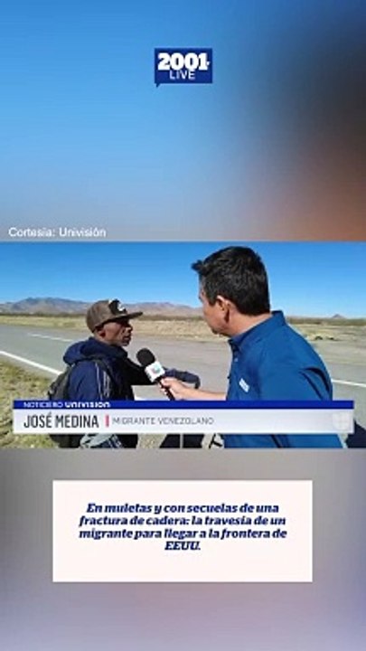 Venezolano intenta llegar a EEUU en muletas y con una fractura de cadera