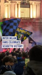 Inter Milan fans celebrate scudetto victory