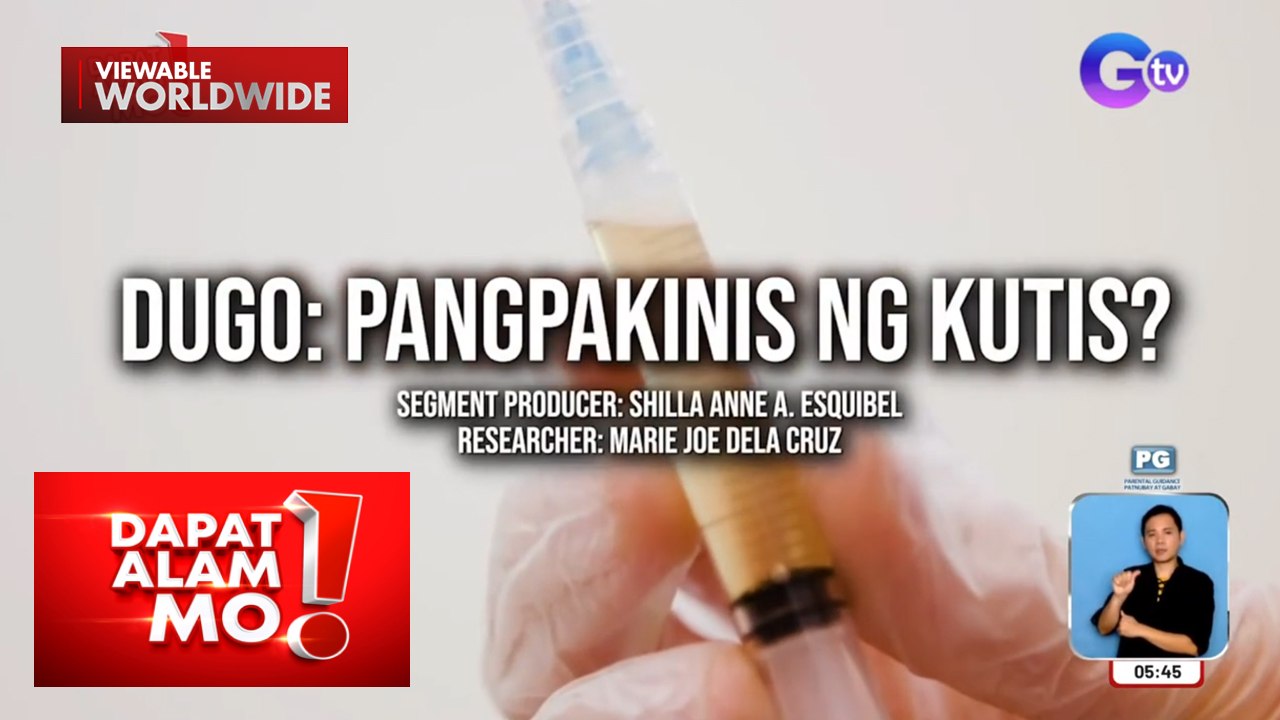 Dugo, ginagamit na rin bilang skin care?! | Dapat Alam Mo!
