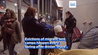Paris Police evict migrants from makeshift camp in action decried as 'social cleansing'