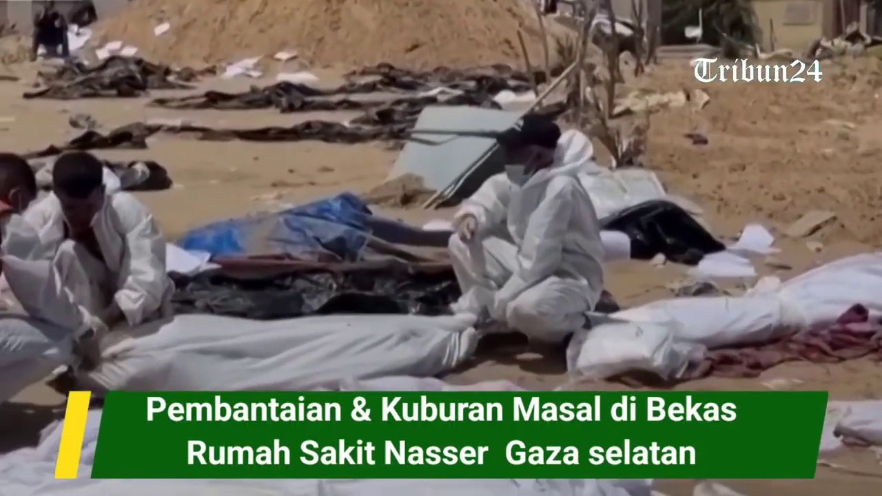 Pembantaian & Kuburan Masal di Bekas Rumah Sakit Nasser  Gaza selatan