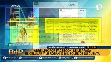 Abre link en Facebook y le roban 13 mil soles de su cuenta BCP: vendedora se queda sin sus ahorros