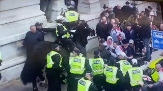 Watch: Violence erupts at St George’s Day rally in central London