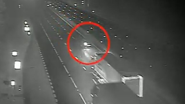Watch moment man drives wrong way down M1 as he hurtles towards oncoming lorries