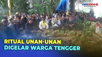 Warga Tengger Lereng Gunung Bromo Gelar Upacara Adat Unan-Unan