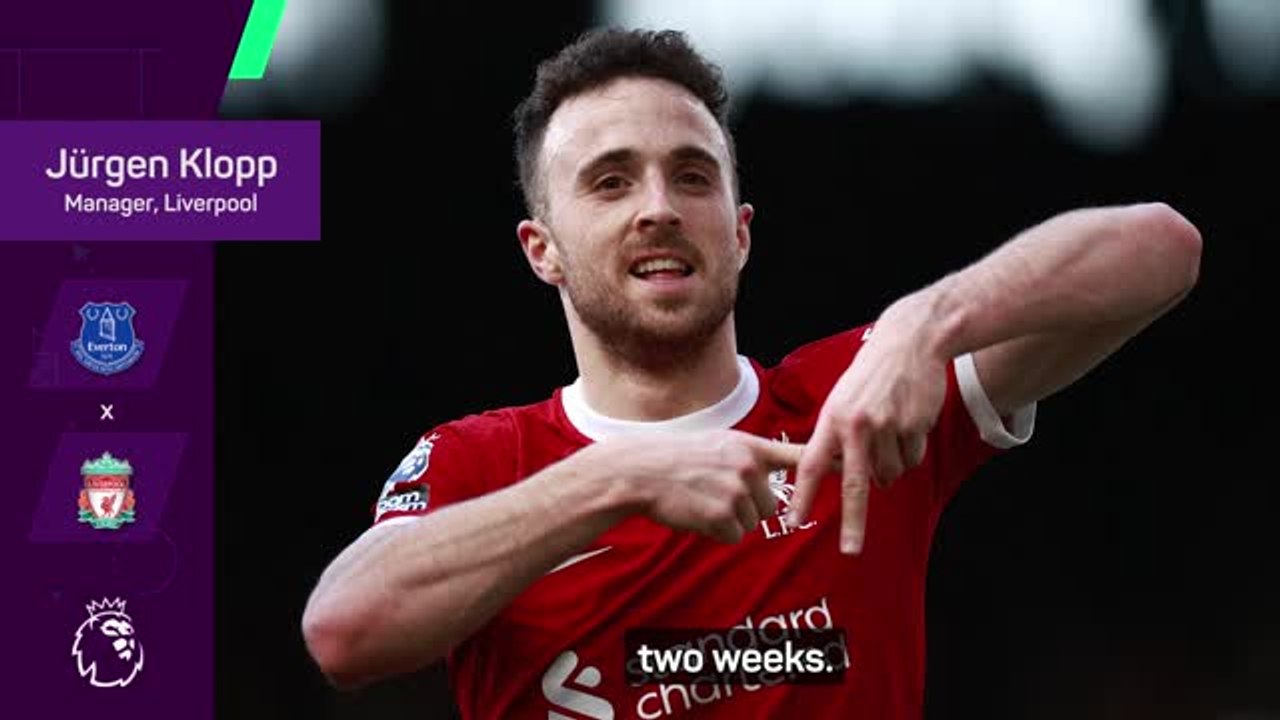 Klopp confirms Jota out injured for Merseyside derby