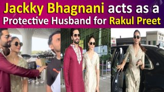 Jackky Bhagnani turns Protective Husband to Rakul as fans Flock for Selfies