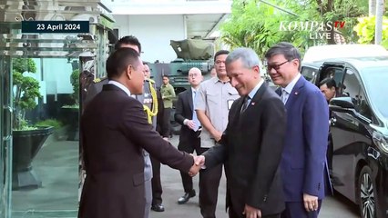 Momen Menlu Singapura Vivian Temui Prabowo di Kantor Kemenhan