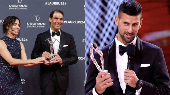Tennis - Trophée Laureus - Madrid 2024 - Novak Djokovic : Yes, it makes me happy to see Rafael Nadal continue to play