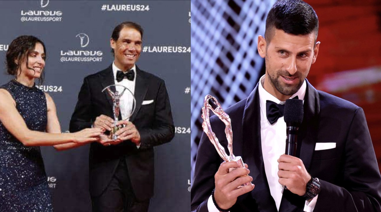 Tennis - Trophée Laureus - Madrid 2024 - Novak Djokovic : "Yes, it makes me happy to see Rafael Nadal continue to play"