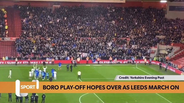 Boro play-off hopes over as Leeds march on