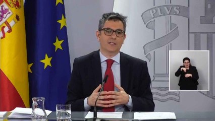 Bolaños presenta el plan del Gobierno para indemnizar a las víctimas de abusos en la Iglesia.