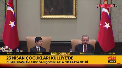 Cumhurbaşkanı Erdoğan, Külliye'de çocuklarla buluştu! 'Sizler bizim yarınlarımızın umudusunuz'