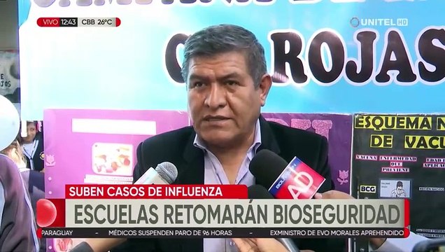 Dirección de Educación sugiere retomar las medidas de bioseguridad en colegios de Cochabamba