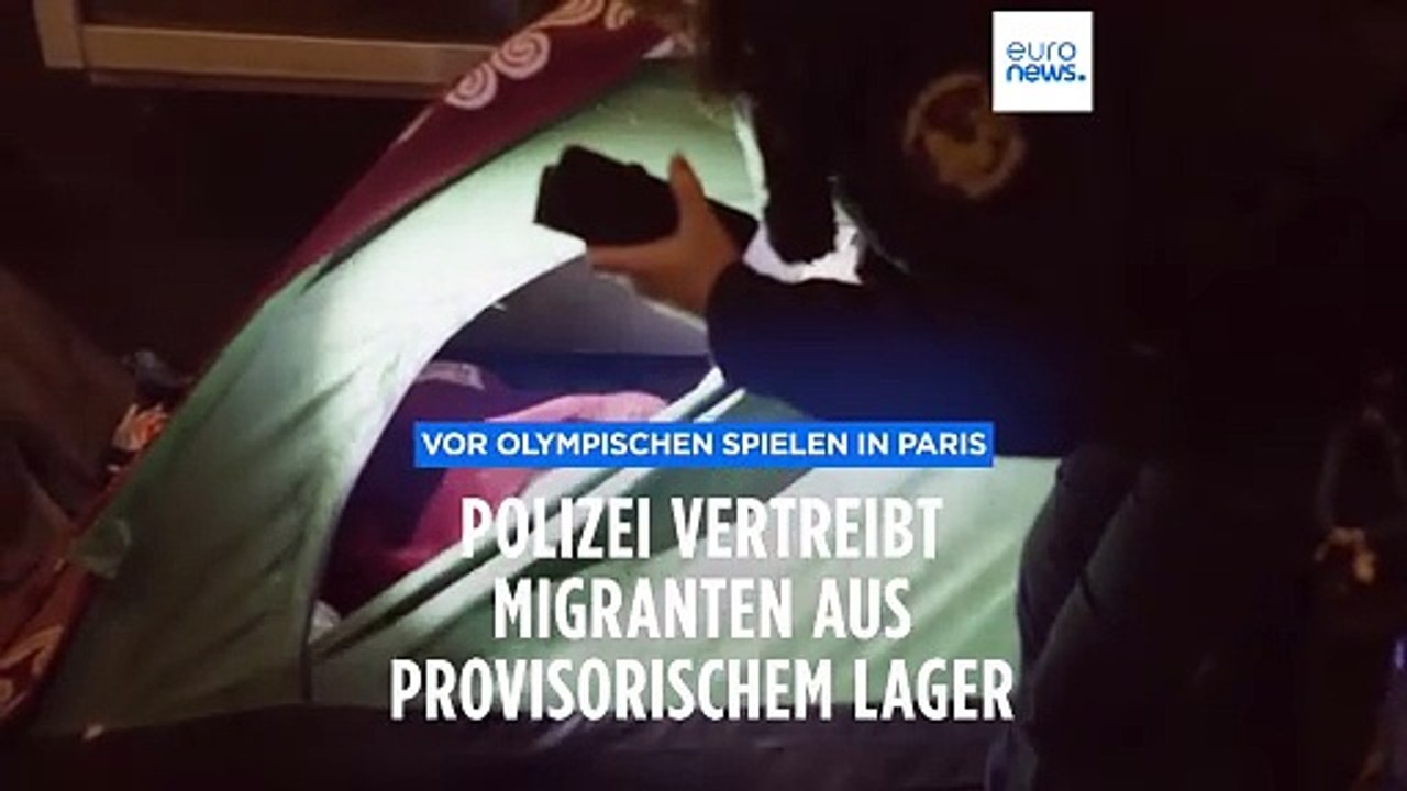 Vor Olympischen Spielen in Paris: Polizei vertreibt Migranten aus provisorischem Lager