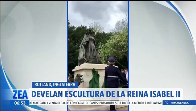 Develan una escultura de la reina Isabel II en Inglaterra