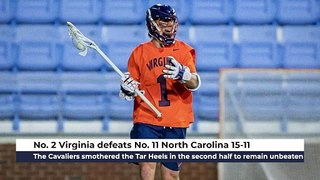 No. 2 Virginia defeats No. 11 North Carolina 15-11