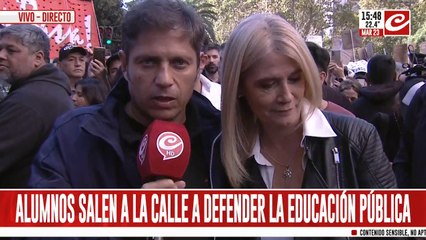 Axel Kicillof: "Hay un claro ataque contra la universidad, la cultura, el salario y las jubilaciones"