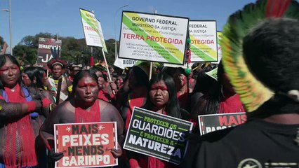 Download Video: Milhares de indígenas marcham em Brasília