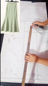 Skirt panels cutting pattern