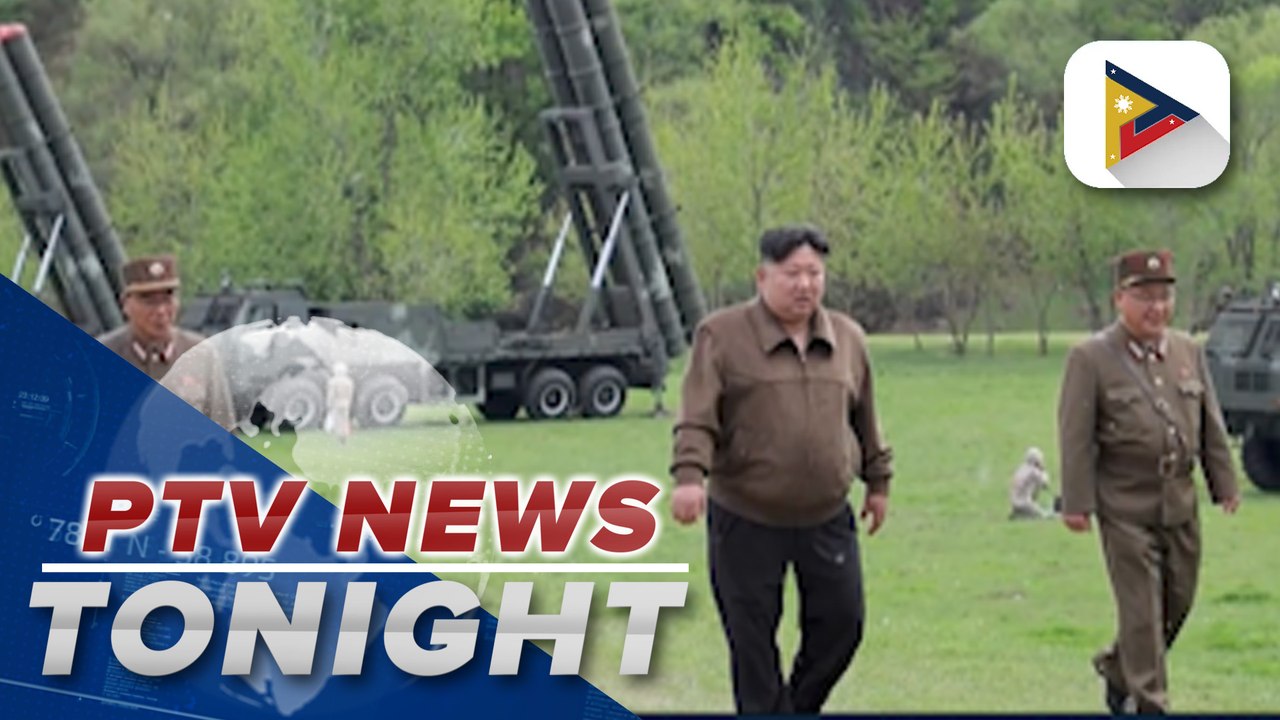 North Korean leader Kim Jong Un oversees test-firing of multiple rocket launchers