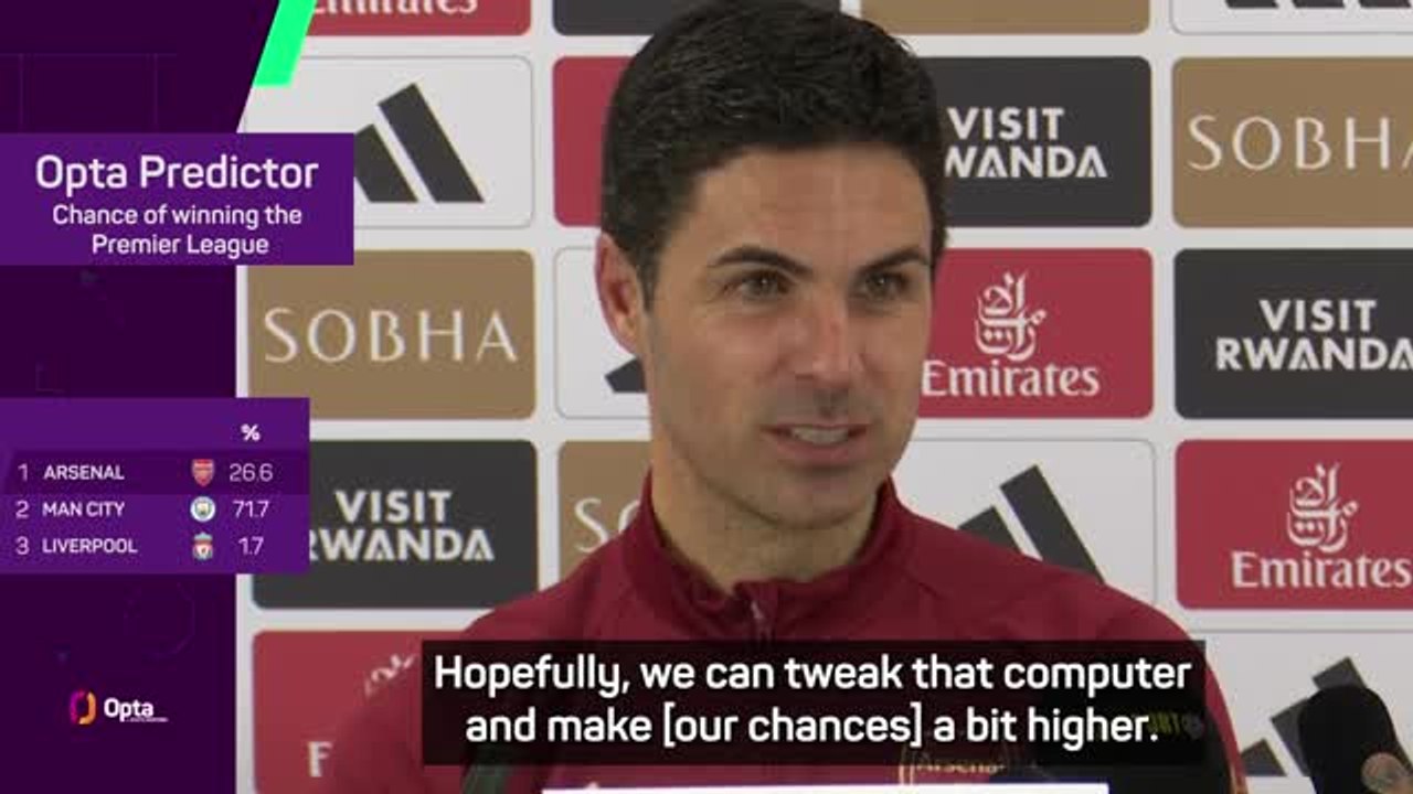 'Opta software needs updating!' - Arteta dismisses EPL prediction