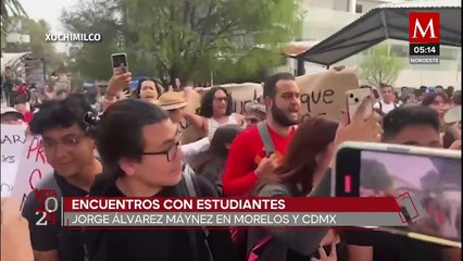 Así fue el encuentro de Jorge Álvarez Máynez con estudiantes de la UAEM